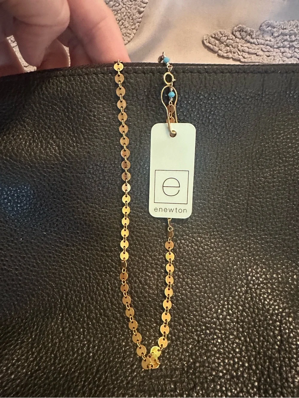 enewton choker infinity chic chain - gold